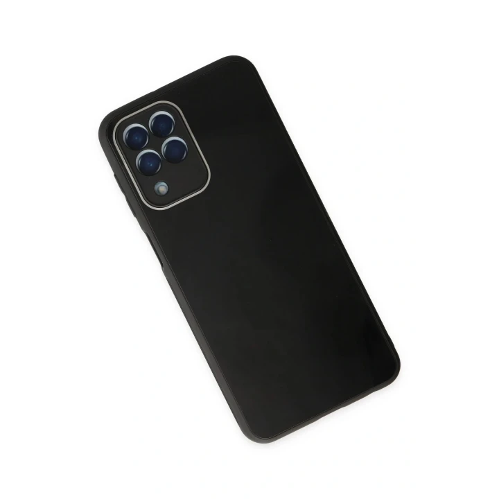 Samsung Galaxy M33 Kılıf Glass Kapak - Siyah