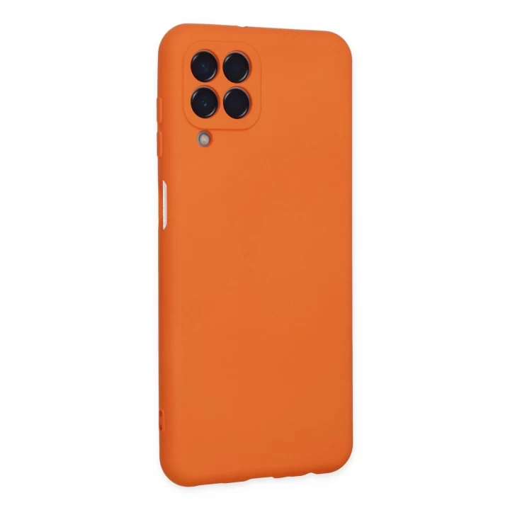 Samsung Galaxy M33 Kılıf Nano içi Kadife Silikon - Turuncu
