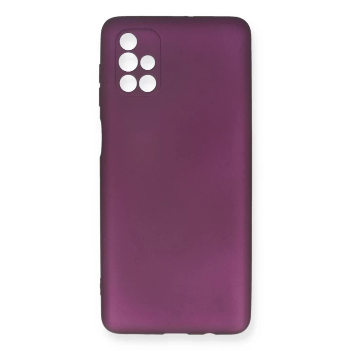 Samsung Galaxy M51 Kılıf First Silikon - Mürdüm