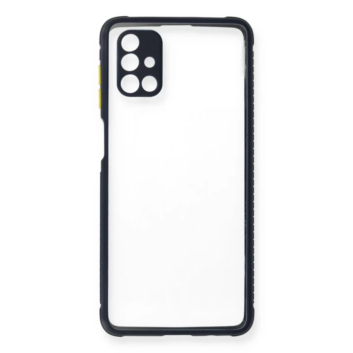 Samsung Galaxy M51 Kılıf Miami Şeffaf Silikon - Lacivert