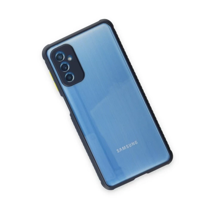 Samsung Galaxy M52 5G Kılıf Miami Şeffaf Silikon - Lacivert