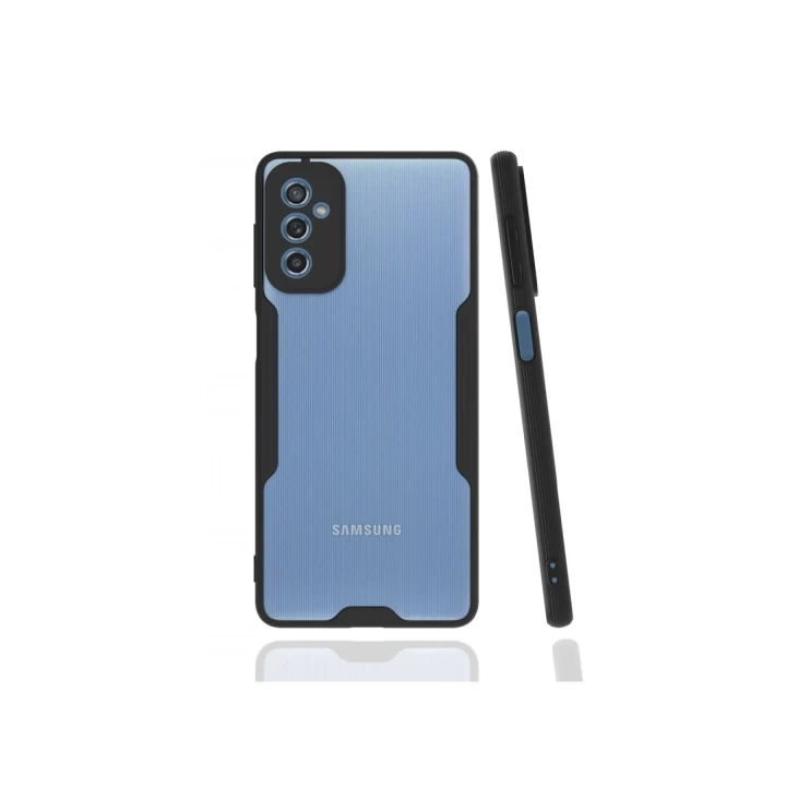 Samsung Galaxy M52 5G Kılıf Platin Silikon - Siyah
