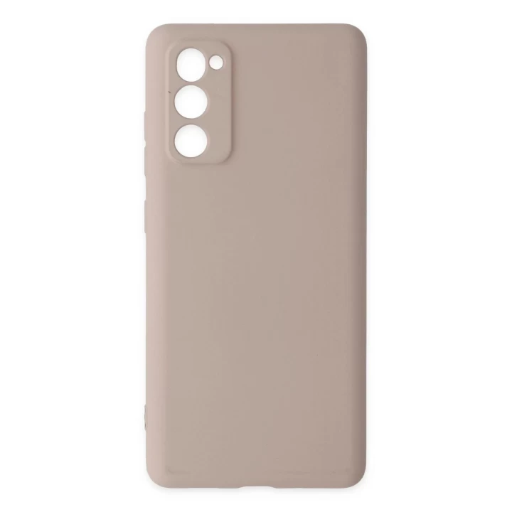 Samsung Galaxy S20 FE Kılıf Nano içi Kadife Silikon - Pudra