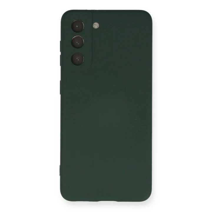 Samsung Galaxy S21 Kılıf Nano içi Kadife Silikon - Koyu Yeşil
