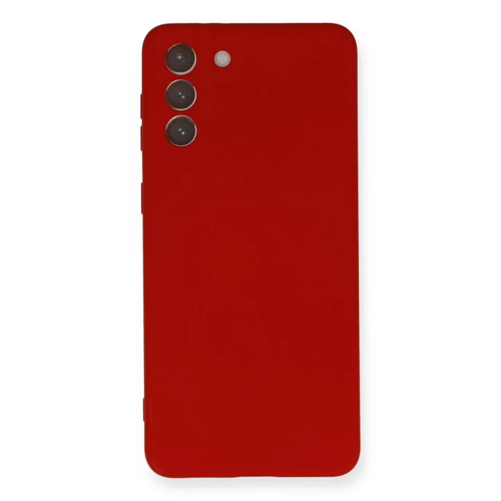 Samsung Galaxy S21 Plus Kılıf Nano içi Kadife Silikon - Kırmızı