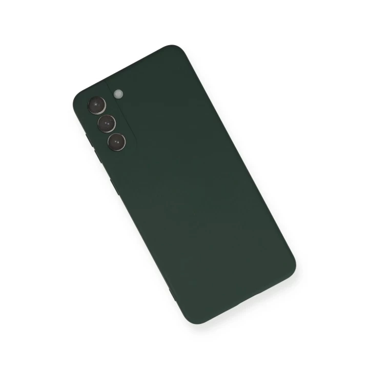 Samsung Galaxy S21 Plus Kılıf Nano içi Kadife Silikon - Koyu Yeşil