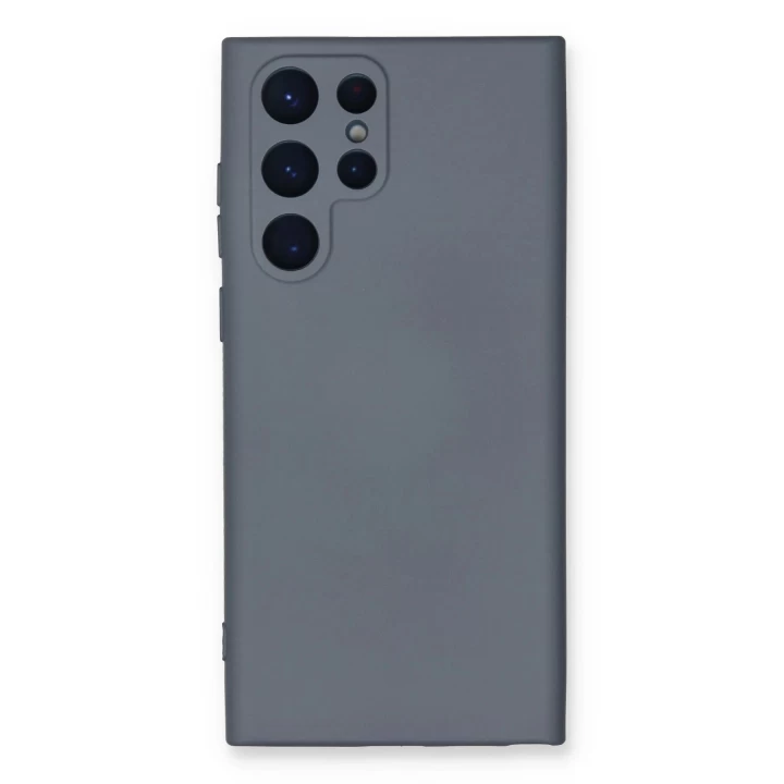 Samsung Galaxy S22 Ultra Kılıf Nano içi Kadife Silikon - Gri