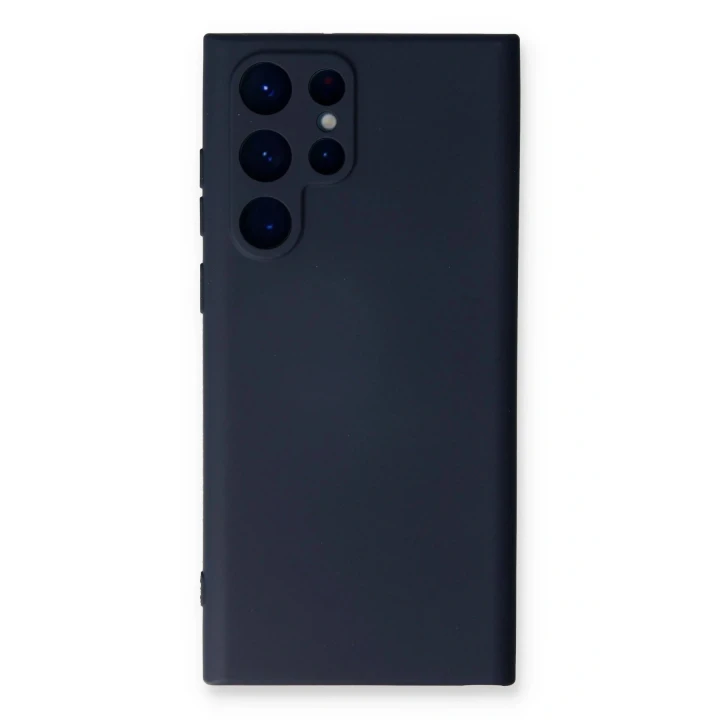 Samsung Galaxy S22 Ultra Kılıf Nano içi Kadife Silikon - Lacivert