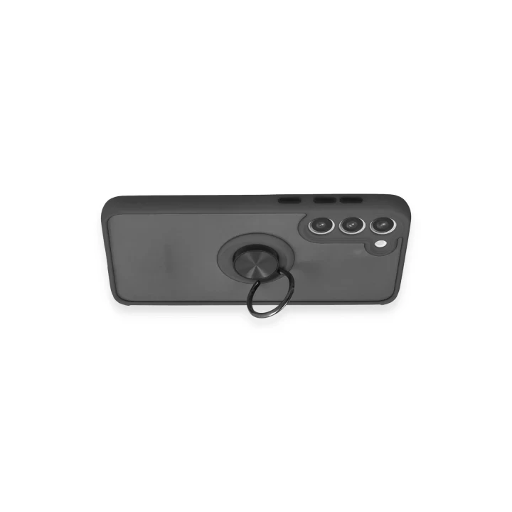 Samsung Galaxy S23 Plus Kılıf Montreal Yüzüklü Silikon Kapak - Siyah