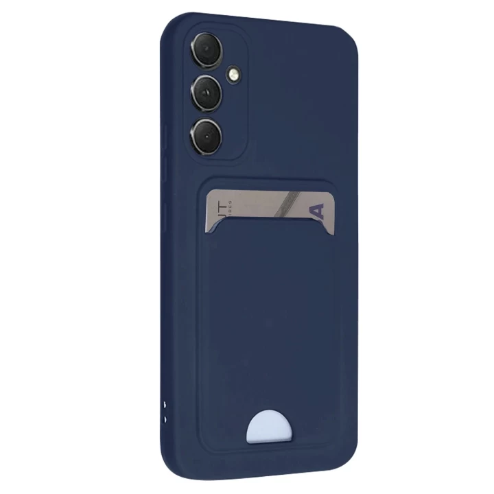 Samsung Galaxy S24 FE Kılıf Kelvin Kartvizitli Silikon - Lacivert