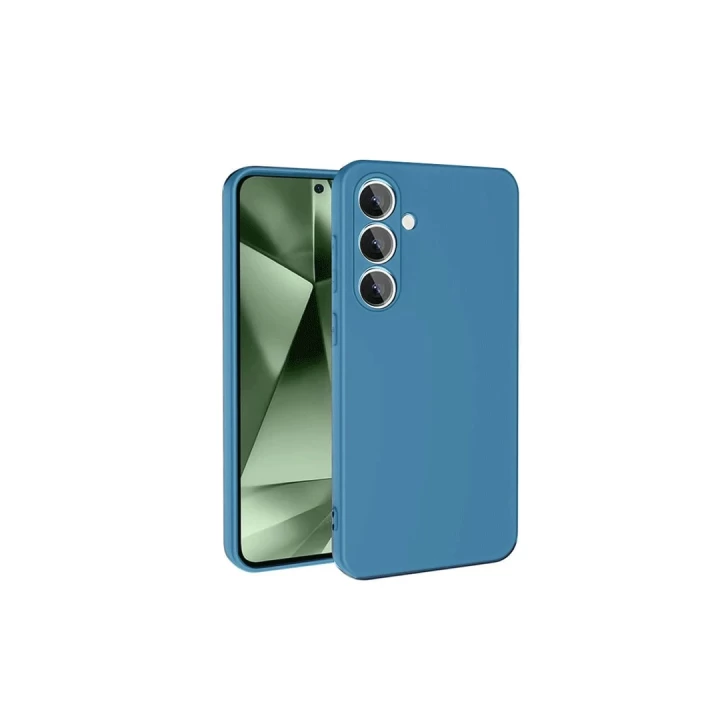Samsung Galaxy S24 FE Kılıf Nano içi Kadife Silikon - Mavi