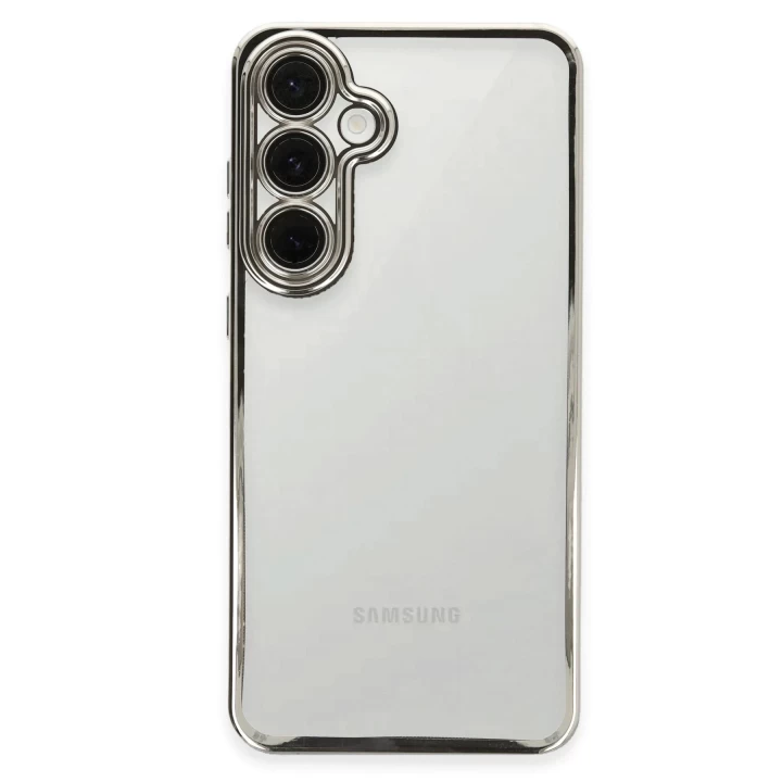 Samsung Galaxy S24 FE Kılıf Razer Lensli Silikon - Gümüş