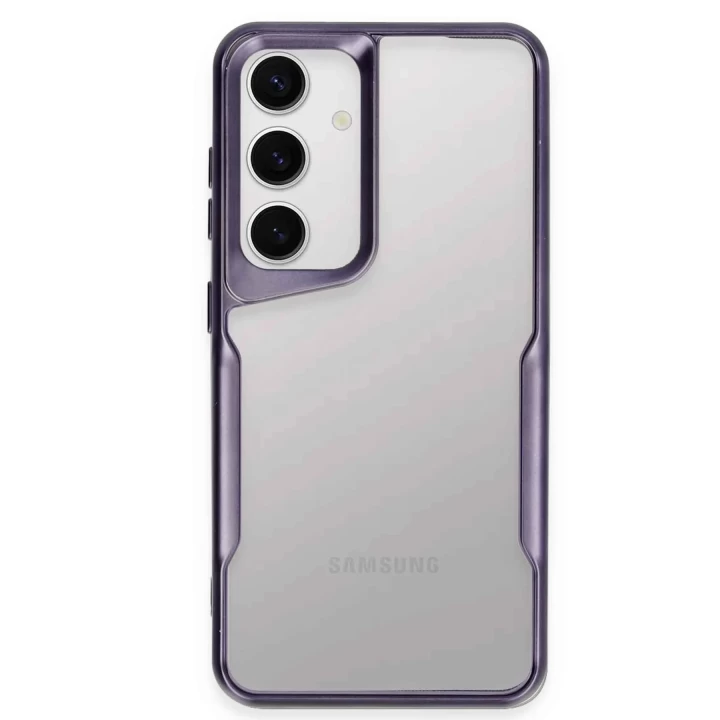 Samsung Galaxy S24 Kılıf Boyi Silikon Kapak - Derin Mor