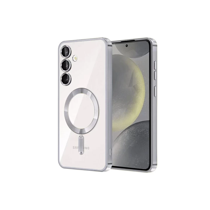 Samsung Galaxy S24 Kılıf Kross Magneticsafe Kapak - Gümüş