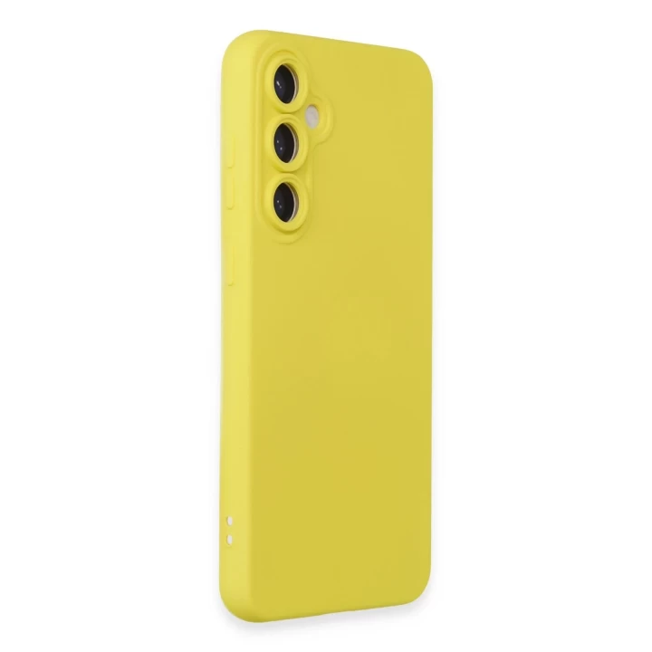 Samsung Galaxy S24 Kılıf Nano içi Kadife Silikon - Sarı