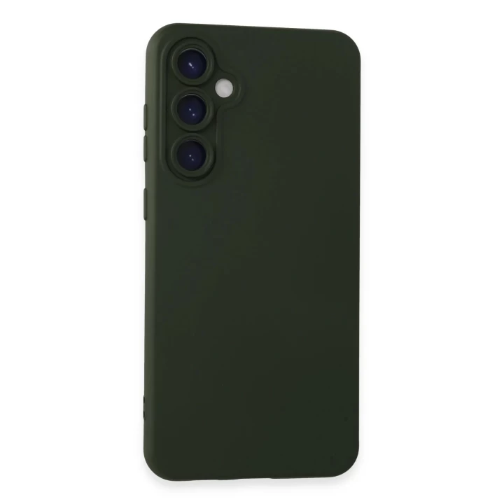 Samsung Galaxy S24 Plus Kılıf Nano içi Kadife Silikon - Koyu Yeşil
