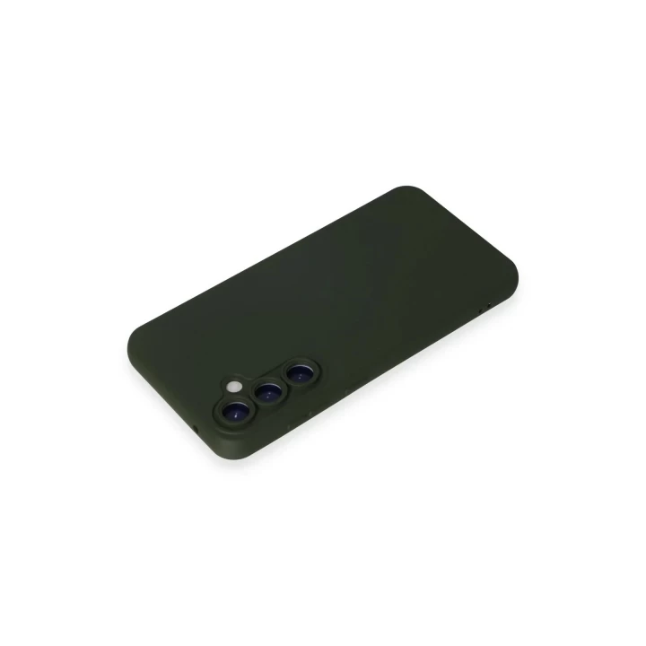 Samsung Galaxy S24 Plus Kılıf Nano içi Kadife Silikon - Koyu Yeşil