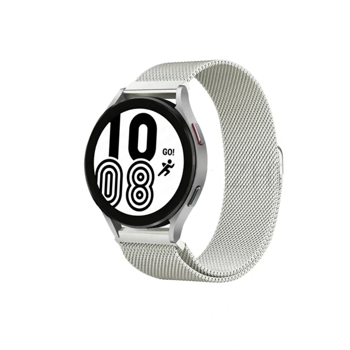 Samsung Galaxy Watch 4 Metal Mıknatıslı Kordon - Gümüş