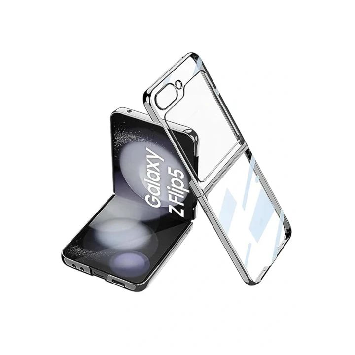 Samsung Galaxy Z Flip 5 Kılıf Fold Element Kapak - Gümüş