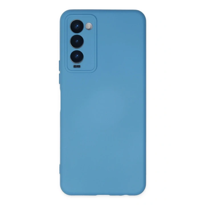 Tecno Camon 18 Kılıf Nano içi Kadife Silikon - Mavi