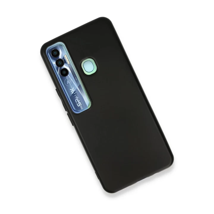 Tecno Spark 7 Pro Kılıf First Silikon - Siyah