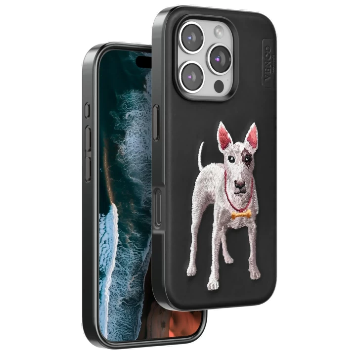 Venco iPhone 16 Pro Perma Desenli Kapak - Siyah