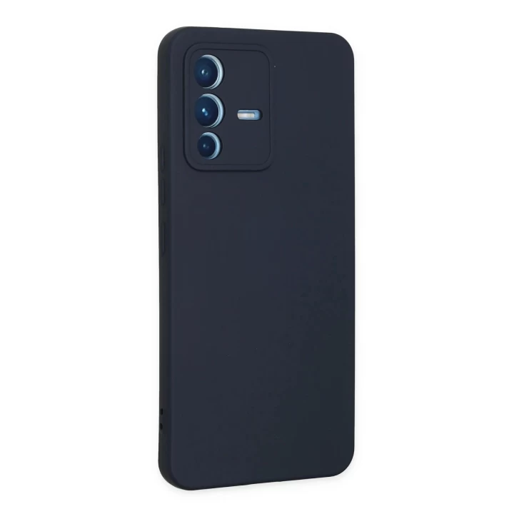 Vivo V23 5G Kılıf Nano içi Kadife Silikon - Lacivert