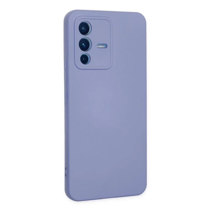Vivo V23 5G Kılıf Nano içi Kadife Silikon - Lila