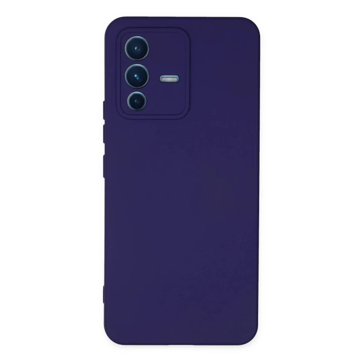 Vivo V23 5G Kılıf Nano içi Kadife Silikon - Mor