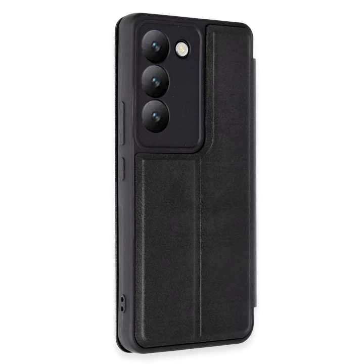 Vivo V30 Lite 4G Kılıf Flip Cover - Siyah