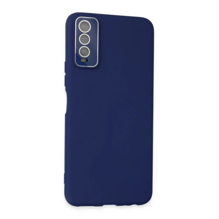 Vivo Y11S Kılıf Lansman Glass Kapak - Sky Blue