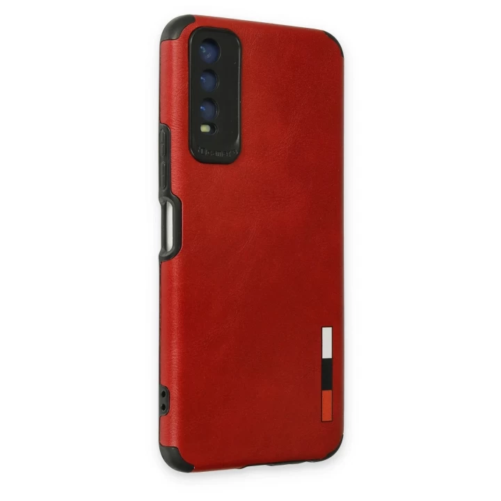 Vivo Y11S Kılıf Loop Deri Silikon - Kırmızı