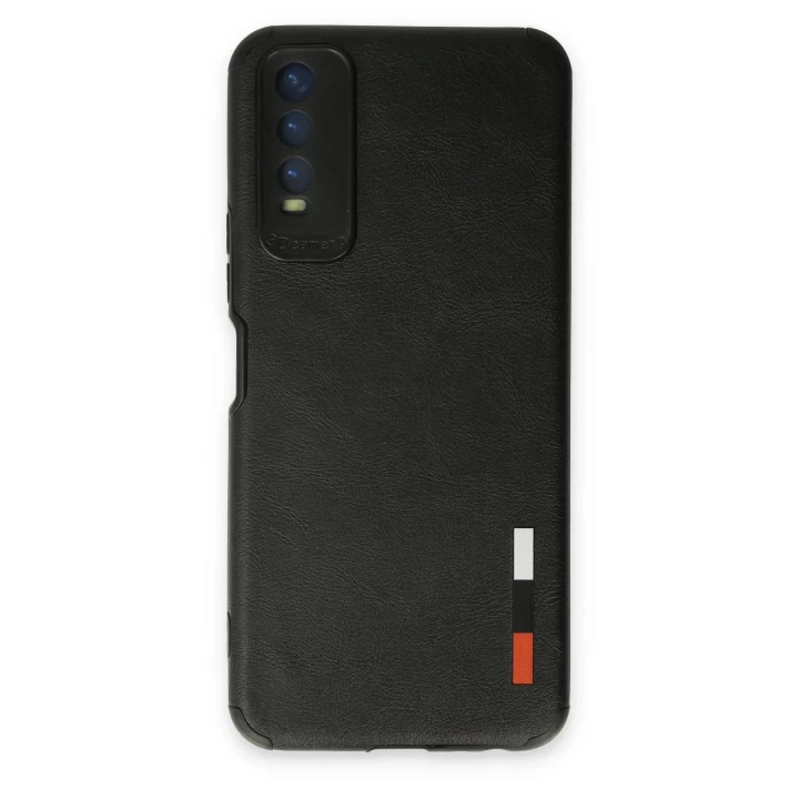 Vivo Y11S Kılıf Loop Deri Silikon - Siyah