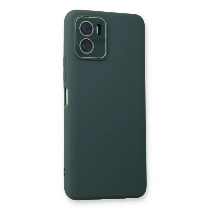 Vivo Y15S Kılıf Lansman Glass Kapak - Koyu Yeşil