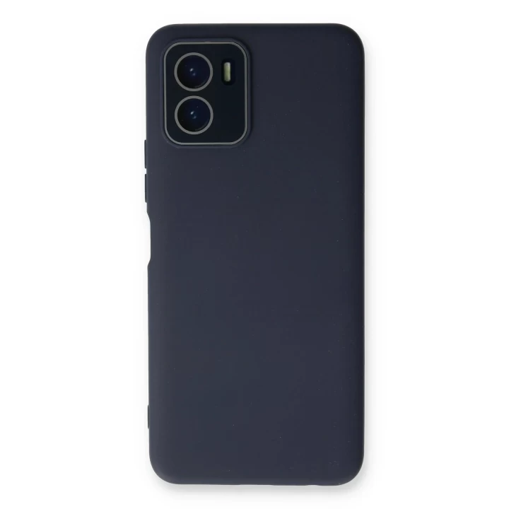 Vivo Y15S Kılıf Lansman Glass Kapak - Lacivert