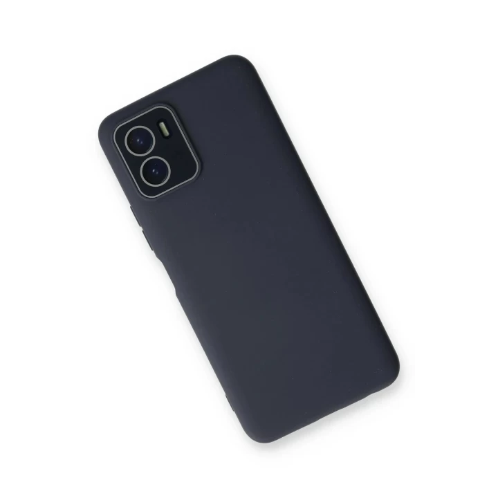 Vivo Y15S Kılıf Lansman Glass Kapak - Lacivert