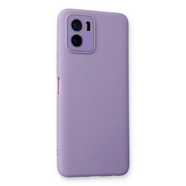 Vivo Y15S Kılıf Lansman Glass Kapak - Lila