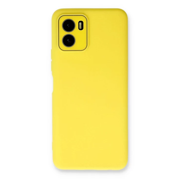 Vivo Y15S Kılıf Lansman Glass Kapak - Sarı