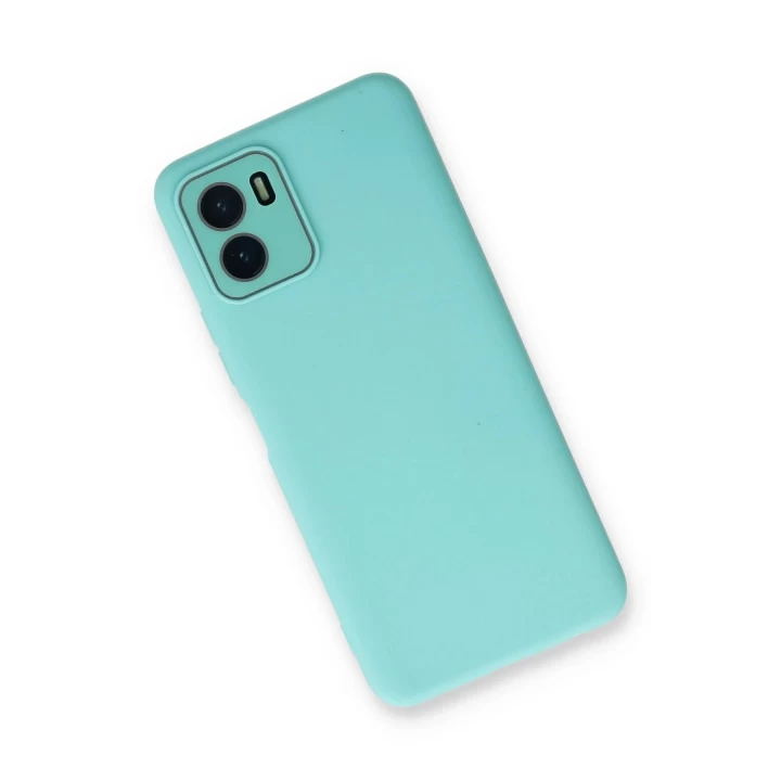 Vivo Y15S Kılıf Lansman Glass Kapak - Turkuaz