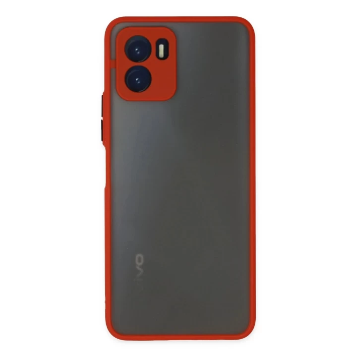 Vivo Y15S Kılıf Montreal Silikon Kapak - Kırmızı