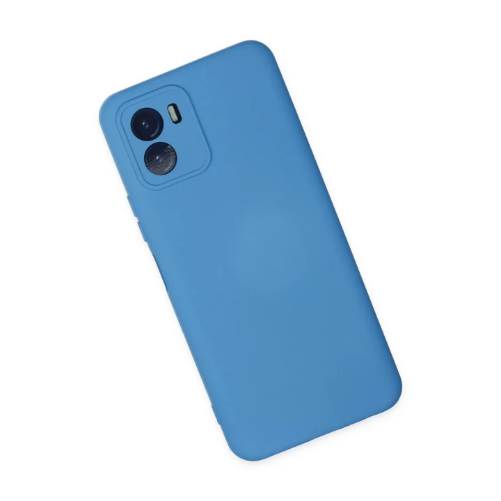 Vivo Y15S Kılıf Nano içi Kadife Silikon - Mavi
