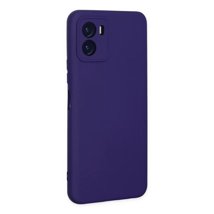 Vivo Y15S Kılıf Nano içi Kadife Silikon - Mor