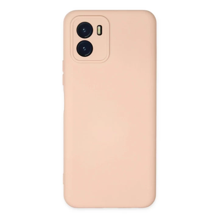 Vivo Y15S Kılıf Nano içi Kadife Silikon - Pudra