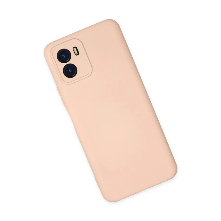 Vivo Y15S Kılıf Nano içi Kadife Silikon - Pudra