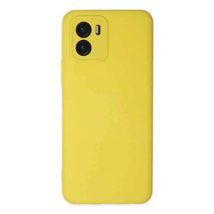 Vivo Y15S Kılıf Nano içi Kadife Silikon - Sarı