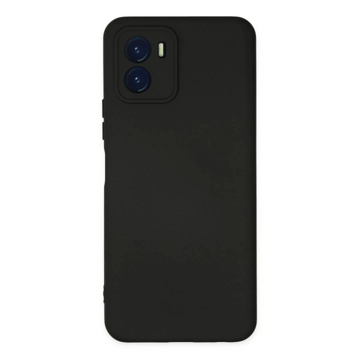 Vivo Y15S Kılıf Nano içi Kadife Silikon - Siyah