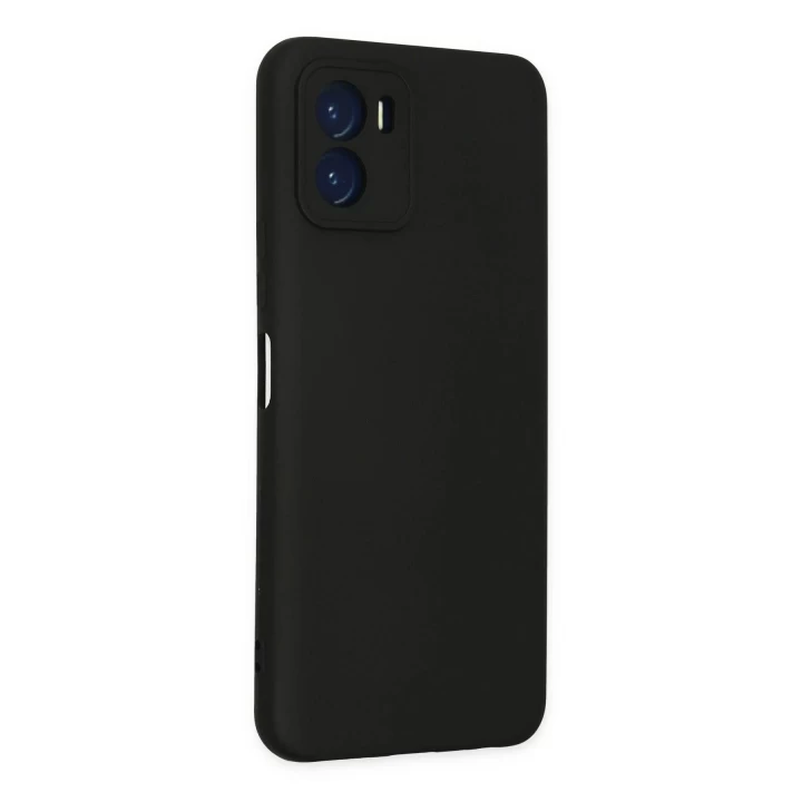 Vivo Y15S Kılıf Nano içi Kadife Silikon - Siyah