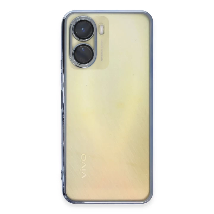 Vivo Y16 Kılıf Razer Lensli Silikon - Açık Mavi