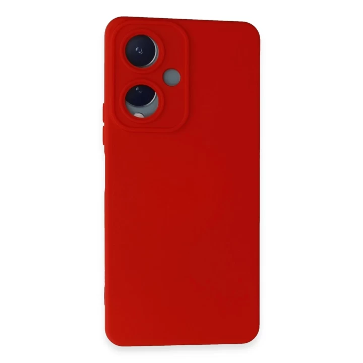 Vivo Y17S Kılıf Nano içi Kadife Silikon - Kırmızı
