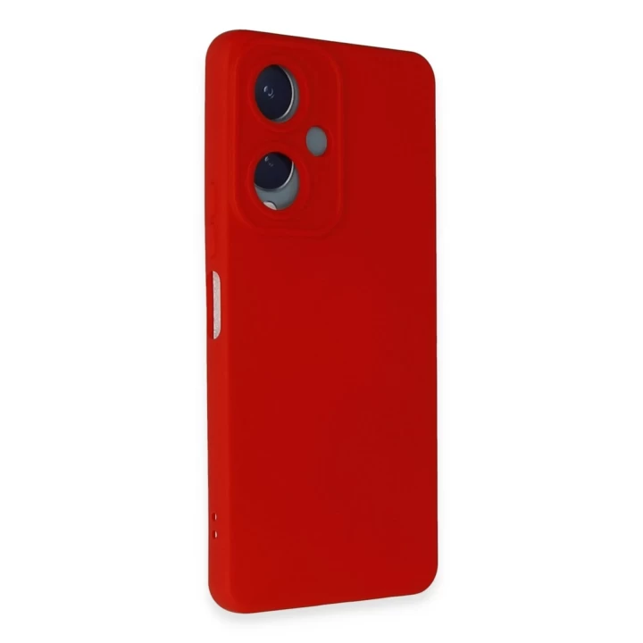 Vivo Y17S Kılıf Nano içi Kadife Silikon - Kırmızı